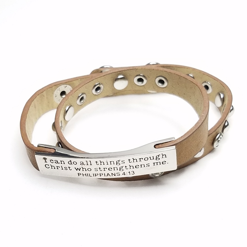 Bible Verse Philippians 4:13 Wrap Around Bracelet
